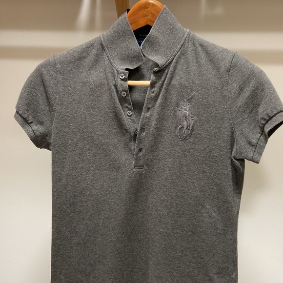 RALPH LAUREN Skinny Polo Five button Large Polo Pony Logo Size L - Picture 2 of 8